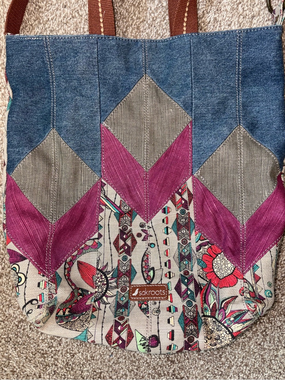 Sakroots Artist Circle Spirit Desert City Tote Convertible Crossbody Bag - Picture 3 of 7